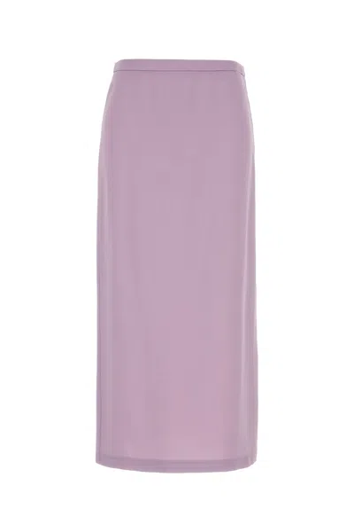 Gucci Women Lilac Crepe Skirt In Purple