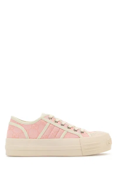 Gucci Women Pink Canvas Sneakers