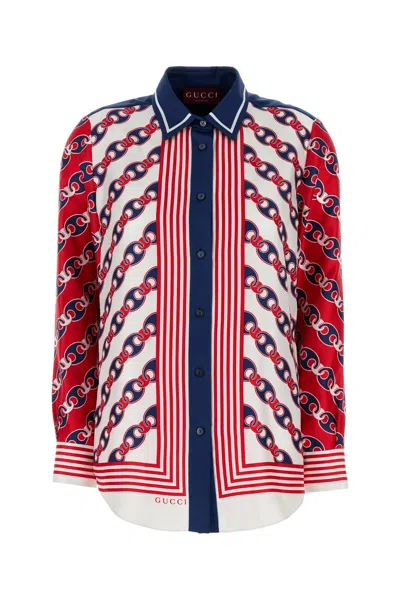 Gucci Silk Twill Printed Shirt