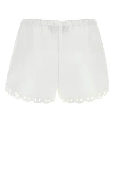 Gucci Women White Poplin Shorts