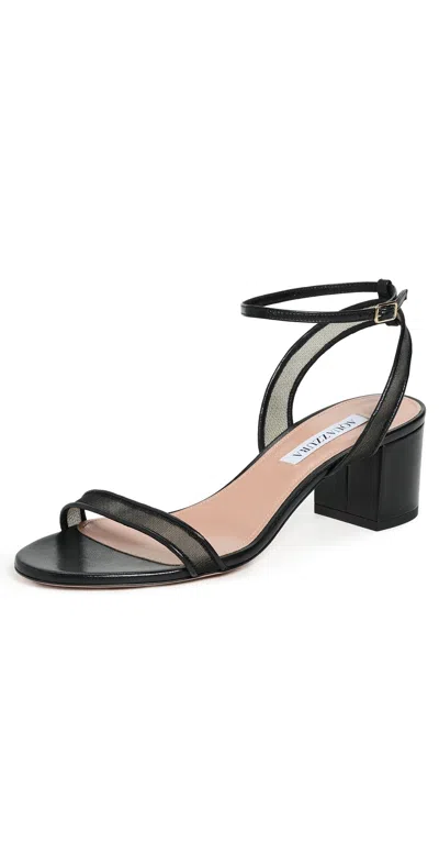 Aquazzura 50mm Minimalist Mesh-panel Block-heel Sandals