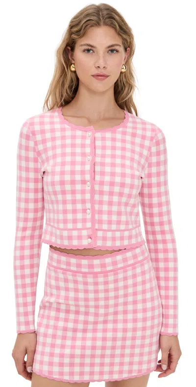 Loveshackfancy Bridgette Crewneck Cardigan Sweater