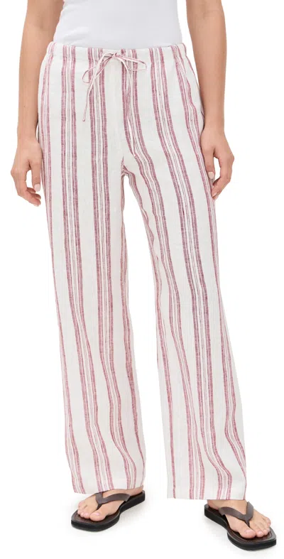 Reformation Olina Linen Pants Avignon Stripe