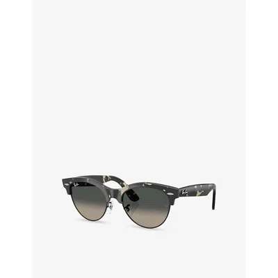 Ray Ban Womens Rb2341 Clubmaster Way Square-frame Propionate Sunglasses Brown