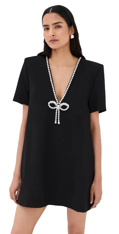 Area Crystal-embellished Stretch-ponte Mini Dress