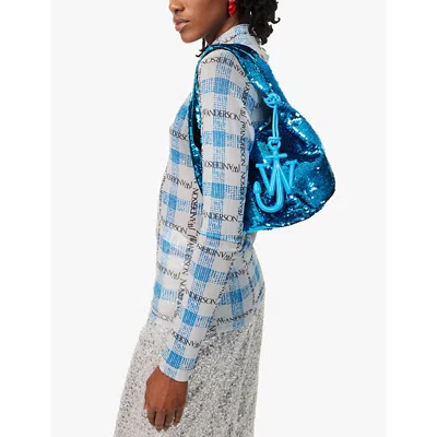 Jw Anderson W Anderson Womens Sequin-embellished Mini Plastic-blend Bag Aqua In Blue