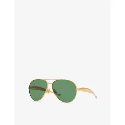 Bottega Veneta Bv1305s Linea Unapologetic Sunglasses In Green