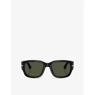 Persol Womens Po3380s Square-frame Acetate Sunglasses Black