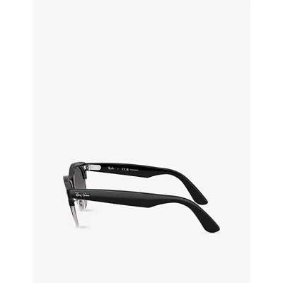 Ray Ban Womens Rb2341 Polarised Clubmaster Way Square-frame Propionate Sunglasses Black