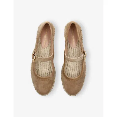 Gianvito Rossi Womens Elda Suede Espadrilles Camel Eur 38.5 / 5.5 Uk