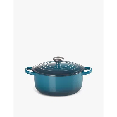Le Creuset Signature Round Cast-iron Casserole Dish 28cm Deep Teal