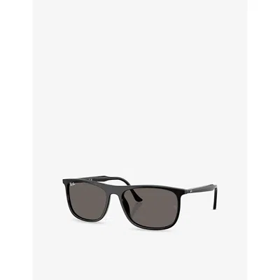 Ray Ban Womens Rb2216 Rectangle-frame Acetate Sunglasses Black