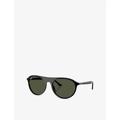 Ray Ban Womens Rb2215 Square-frame Acetate Sunglasses Black