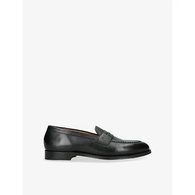 Grenson Mens Lloyd Leather Loafers Black Eur 43 / 9 Uk In Black