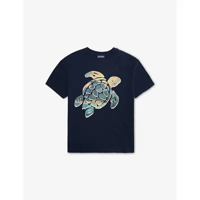 Vilebrequin Tahiti Turtles T-shirt In Blue