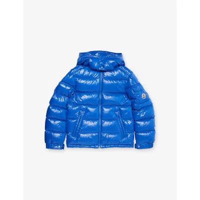 Moncler Maya Hooded Padded Shell-down Jacket 4-14 Years Medium Blu In Blue