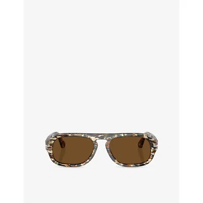 Persol Womens Po3369s Pilot-frame Acetate Sunglasses Multi-coloured