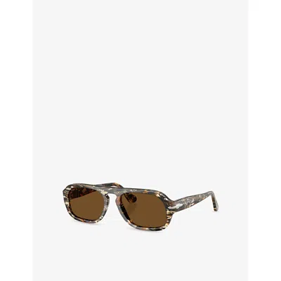 Persol Womens Po3369s Pilot-frame Acetate Sunglasses Multi-coloured