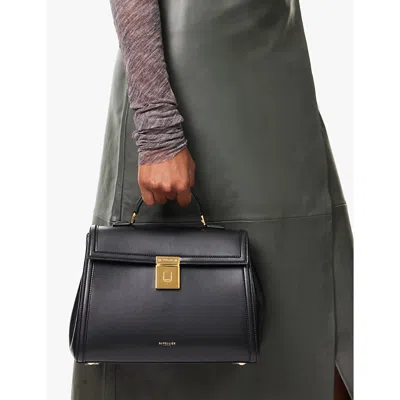 Demellier Womens Midi Paris Top-handle Leather Handbag Black F02