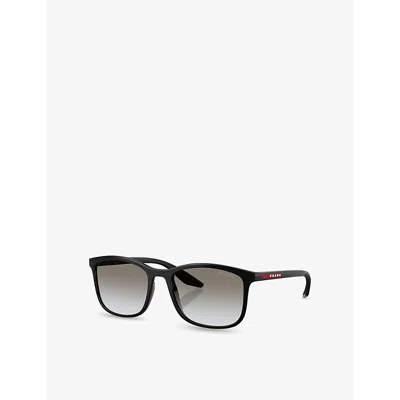 Prada Womens Ps A08s Pillow-frame Injected Sunglasses Black