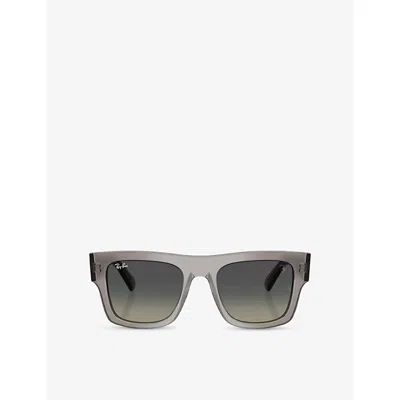 Ray Ban Womens Rb2217m Scuderia Ferrari Collection Square-frame Acetate Sunglasses Grey