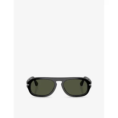 Persol Womens Po3369s Pilot-frame Acetate Sunglasses Black