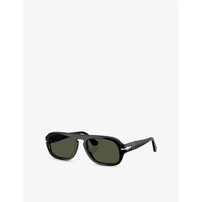 Persol Womens Po3369s Pilot-frame Acetate Sunglasses Black