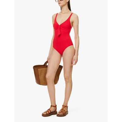 Melissa Odabash Womens Lisbon Bow-embellished Swimsuit Red In Red