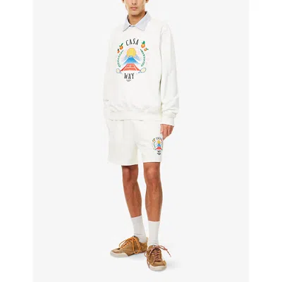 Casablanca Mens Casa Way Mountain Cotton-jersey Sweat Shorts