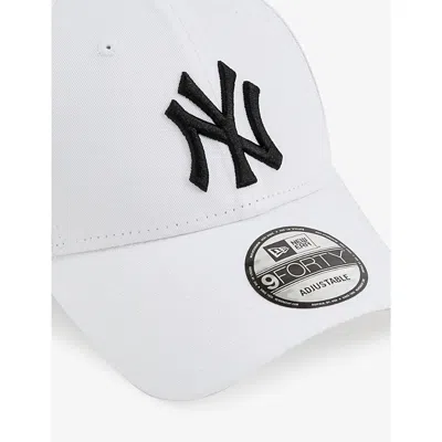 New Era Mens 9forty New York Yankees Cotton Baseball Cap White Black