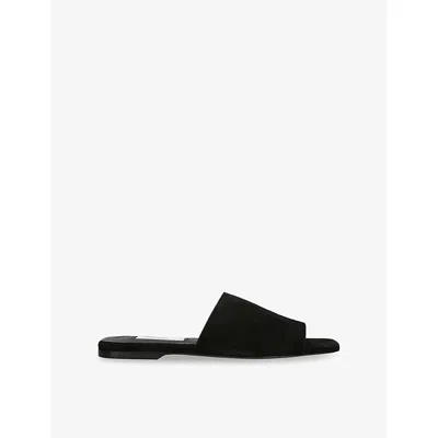 Totême Black Velour-leather Bandeau Sandals