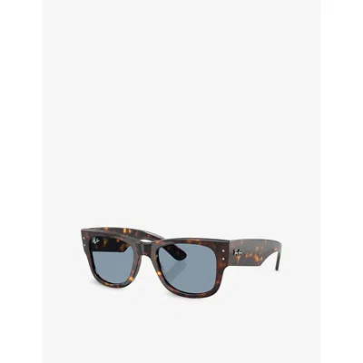 Ray Ban Womens Rb0840s Mega Wayfarer Summer Capsule Square-frame Propionate Sunglasses Brown