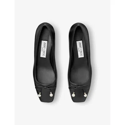 Jimmy Choo Womens Elme 45 Leather Heeled Pumps Black Eur 39 / 6 Uk