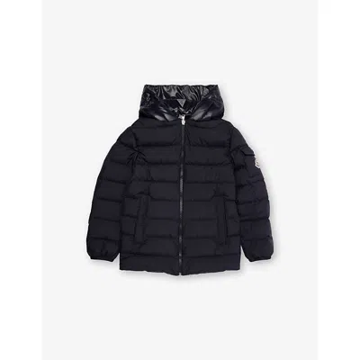 Moncler Najan Short Shell-down Jacket 4-14 Years Navy In Blue