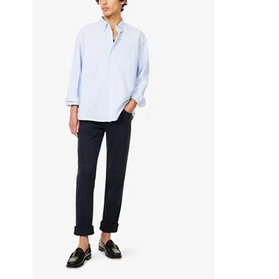 Citizen Of Humanity Mens London Slip-pocket Straight-leg Regular-fit Cotton-blend Trousers Navy In Black