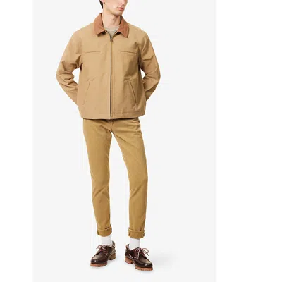 Citizen Of Humanity Mens London Slip-pocket Straight-leg Regular-fit Cotton-blend Trousers Heirloom (md/dk Khaki)