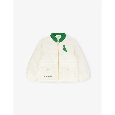 Mini Rodini Embroidered Logo Jacket In White