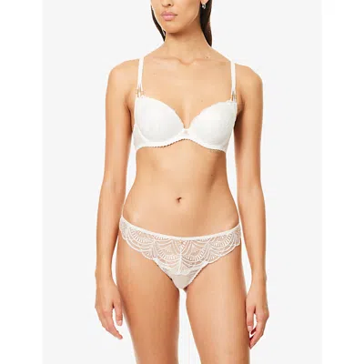 Aubade Womens Vibes Stretch-lace Tanga Briefs Pearl