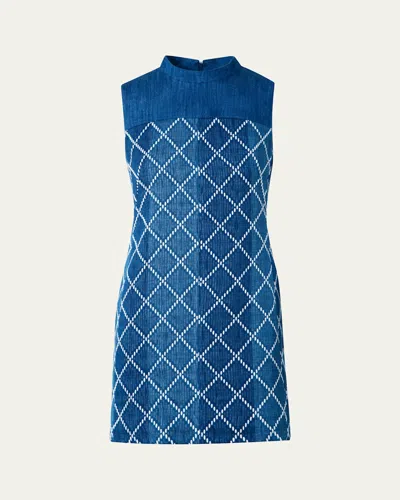 Akris Punto Diamond Jacquard Cotton Sheath Dress