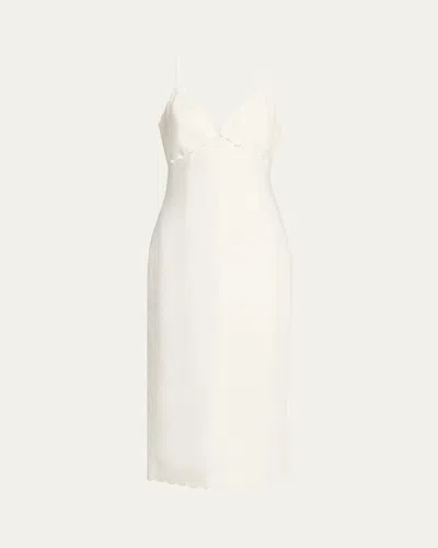 Loveshackfancy Sydelle Cutout Midi Dress In White