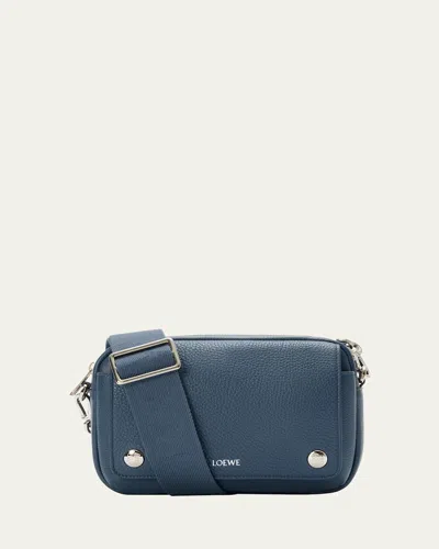 Loewe Small Pebble Messenger Bag In Supple Grained Calfskin