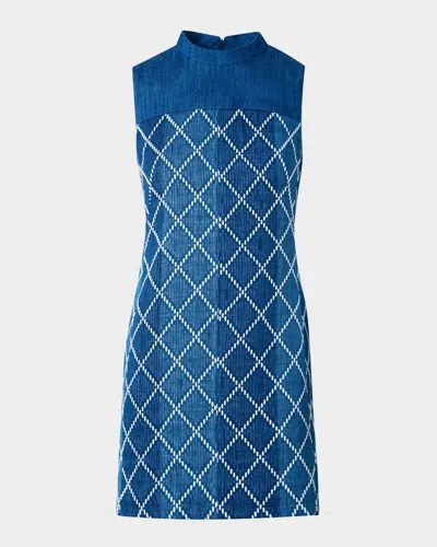 Akris Punto Diamond Jacquard Cotton Sheath Dress