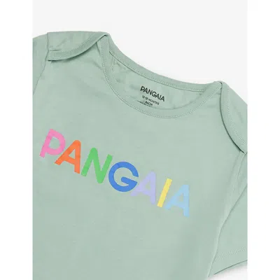 Pangaia Eucalyptus Blue 365 Crewneck Cotton-jersey T-shirt 0 In Green