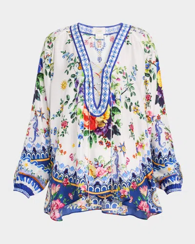 Camilla Tiles Darls Lace-up Blouse