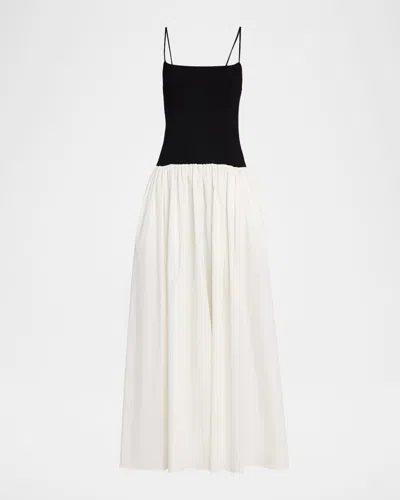 Toccin Orielle Drop-waist Cami Maxi Dress In White
