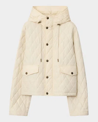 Burberry Pembroke Quilted Hooded Parka In Neutral