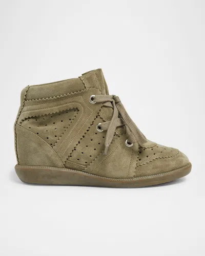 Isabel Marant Bobby Suede Wedge Sneakers