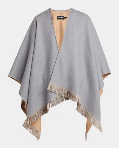 Giorgio Armani Wool Fringe-trim Poncho