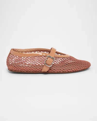 Alaïa Mesh Mary Jane Ballerina Flats