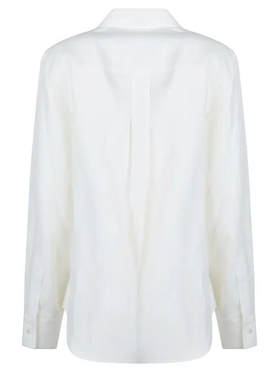 P.a.r.o.s.h Parosh Floral Embroidered White Shirt With Sequins In White